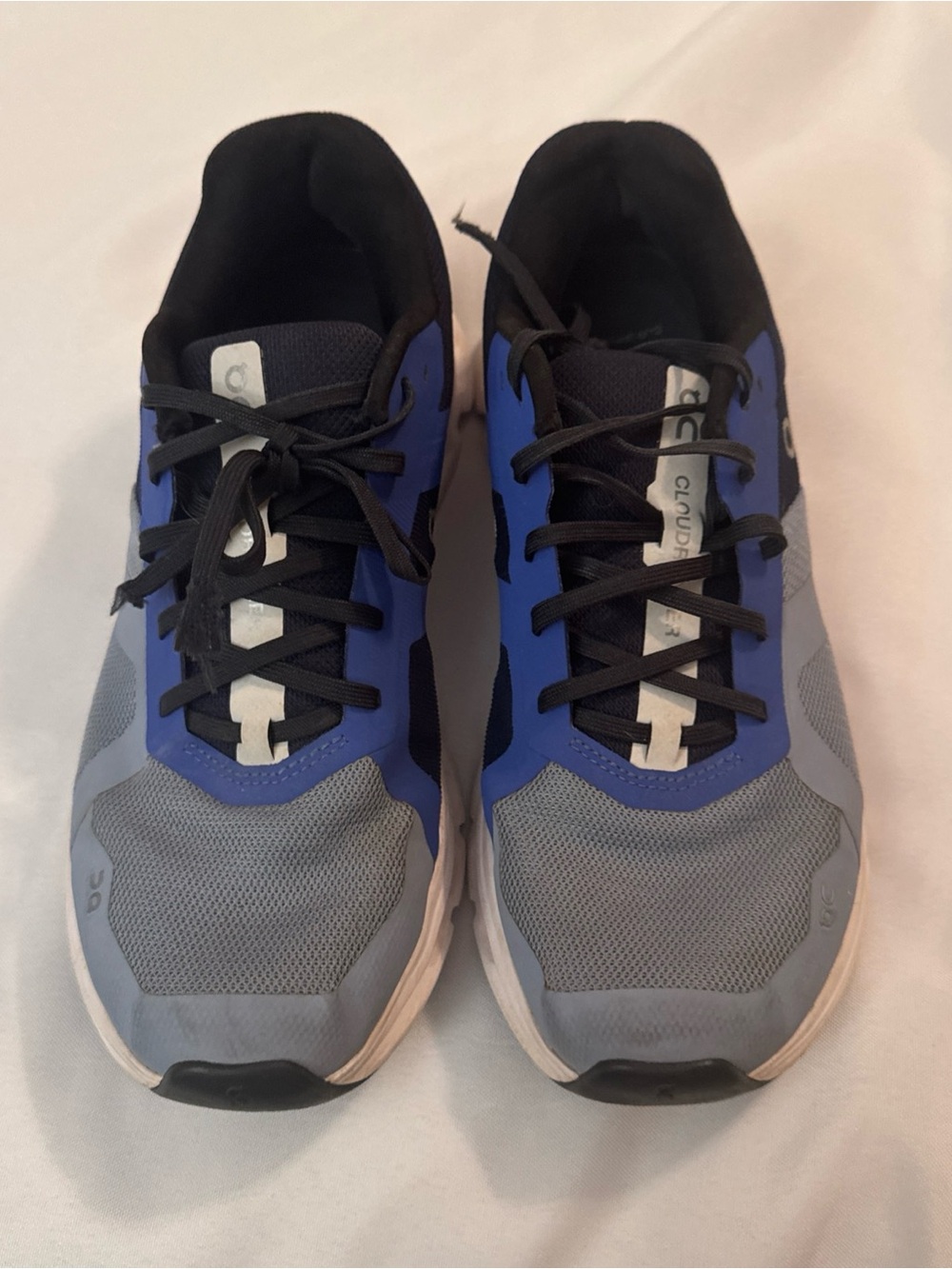 On Running Blue and Gray Performance Running Shoes